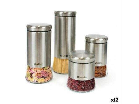 Łódź Quttin Stal Szkło 11,5 x 11,5 x 23,5 cm (12 Sztuk) (1700 ml)