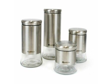Łódź Quttin Stal Szkło 11,5 x 11,5 x 23,5 cm (12 Sztuk) (1700 ml)