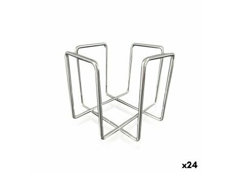 uchwyt do serwetek Quttin 11,8 x 11,8 x 9,5 cm (24 Sztuk) Chromowanie