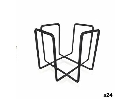 uchwyt do serwetek Quttin Czarny 11,8 x 11,8 x 9,5 cm (24 Sztuk)