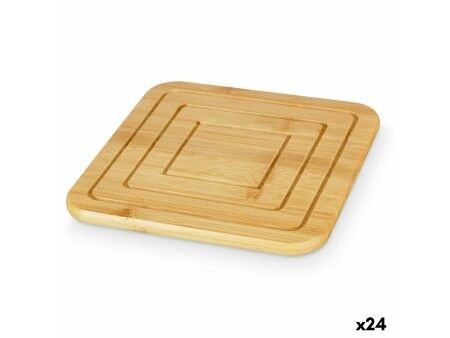 Podkładki na stół Kinvara 896 Naturalny Bambus Kwadratowy 19 x 1 x 19 cm (24 Sztuk)