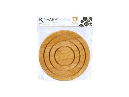 Podkładki na stół Kinvara 897 Naturalny Bambus Okrągły 19 x 1 x 19 cm (24 Sztuk)