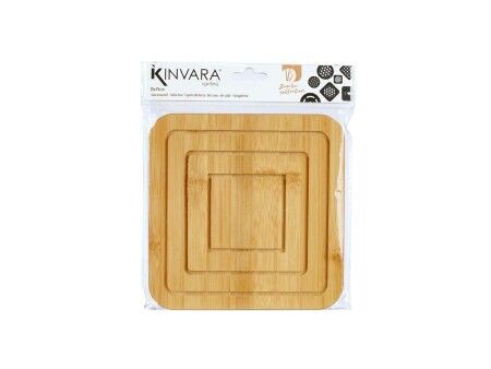 Podkładki na stół Kinvara 896 Naturalny Bambus Kwadratowy 19 x 1 x 19 cm (24 Sztuk)