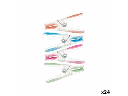 Klamerki do Ubrań Wielokolorowy Silikon Plastikowy 20 Części Set (24 Sztuk)