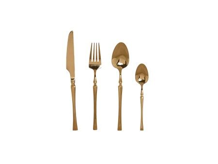 Zastawa stołowa Home ESPRIT Złoty Stal nierdzewna 3 x 1,5 x 15 cm 16 Części