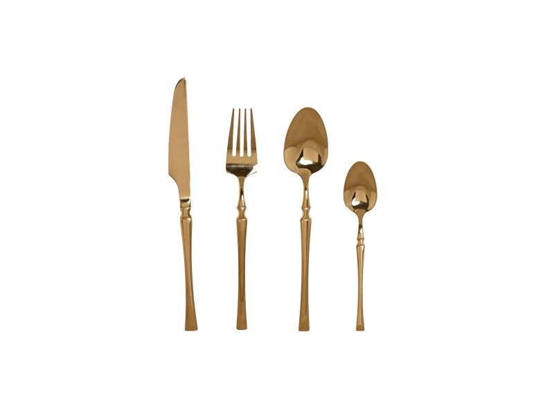 Zastawa stołowa Home ESPRIT Złoty Stal nierdzewna 3 x 1,5 x 15 cm 16 Części