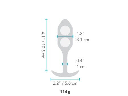 Zatyczka Analna B-Vibe 2 Pomarańczowy Koral