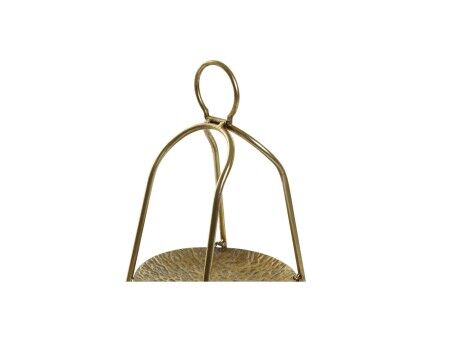 Miska na Owoce Home ESPRIT Złoty Metal 36,5 x 36,5 x 61 cm