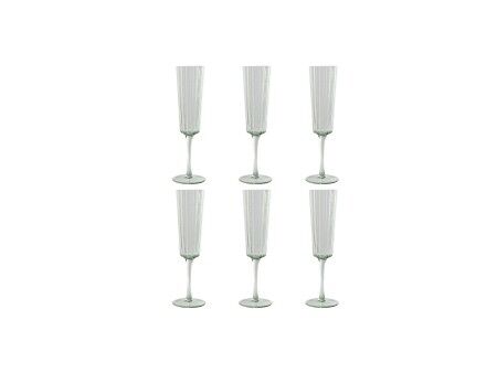 Zestaw kubków Home ESPRIT Kolor Zielony Szkło 6 x 6 x 23,7 cm (6 Sztuk)