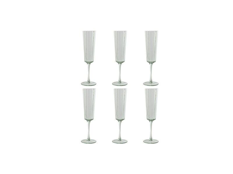 Zestaw kubków Home ESPRIT Kolor Zielony Szkło 6 x 6 x 23,7 cm (6 Sztuk)