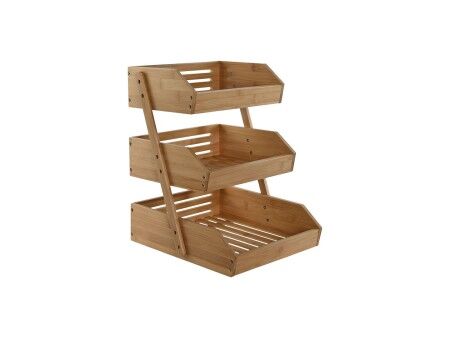 Miska na Owoce Home ESPRIT Naturalny Bambus 30 x 33 x 41 cm