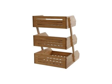 Miska na Owoce Home ESPRIT Naturalny Bambus 30 x 33 x 41 cm