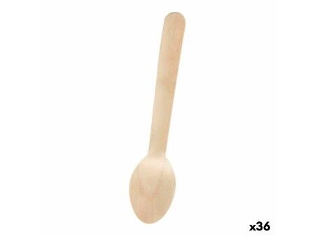 Sztućce Jednorazowe Drewno 36 Sztuk 16 x 3,3 x 1,7 cm
