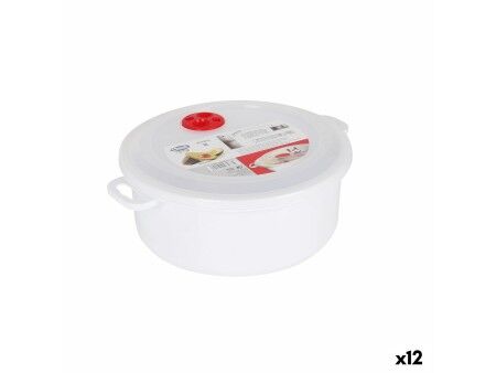 Lunch Box z pokrywką do kuchenki mikrofalowej Dem 3 L 28 x 23 x 10 cm (12 Sztuk)