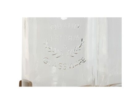 Dozownik napojów Home ESPRIT Silikon Bambus Szkło Plastikowy 5,5 L 37 x 25 x 46 cm
