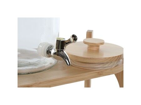 Dozownik napojów Home ESPRIT Silikon Bambus Szkło Plastikowy 5,5 L 37 x 25 x 46 cm