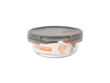 Hermetyczne pudełko na lunch MasterChef Szary Przezroczysty Okrągła 1,3 L (6 Sztuk)