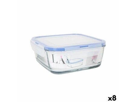 Hermetyczne pudełko na lunch LAV Niebieski Przezroczysty 1,15 L (8 Sztuk)