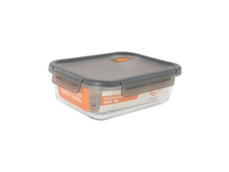Hermetyczne pudełko na lunch MasterChef Szary Przezroczysty Prostokątny 1,5 L (6 Sztuk)