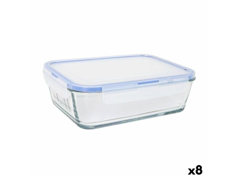 Hermetyczne pudełko na lunch LAV Szary Przezroczysty 1,9 L (8 Sztuk)