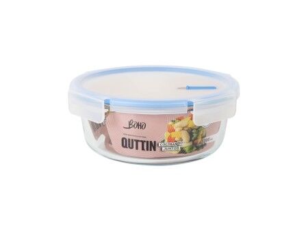Hermetyczne pudełko na lunch Quttin Boho Przezroczysty 1,3 L (6 Sztuk)