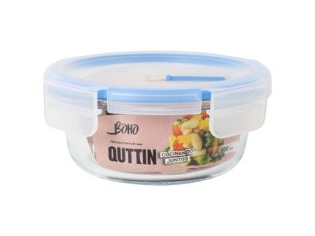 Hermetyczne pudełko na lunch Quttin Boho Przezroczysty 0,4 l (12 Sztuk)
