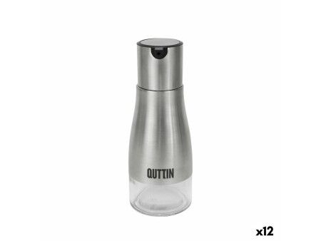 Buteleczka na oliwę Quttin Przezroczysty Srebrzysty Stal nierdzewna 0,32 L (12 Sztuk)