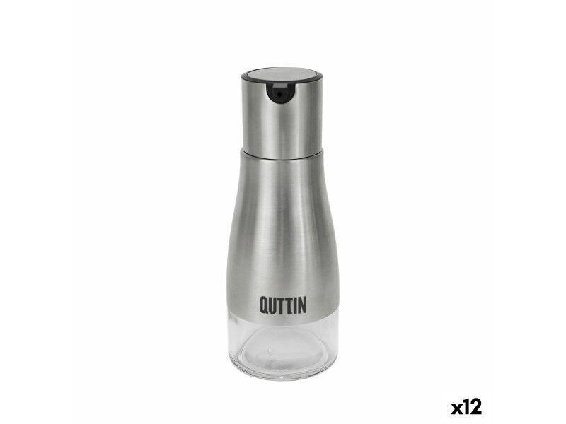 Buteleczka na oliwę Quttin Przezroczysty Srebrzysty Stal nierdzewna 0,32 L (12 Sztuk)