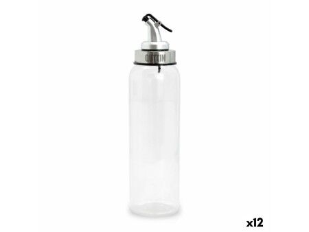 Buteleczka na oliwę Quttin Przezroczysty Srebrzysty Szkło 0,5 L 6 x 6 x 26 cm (12 Sztuk)
