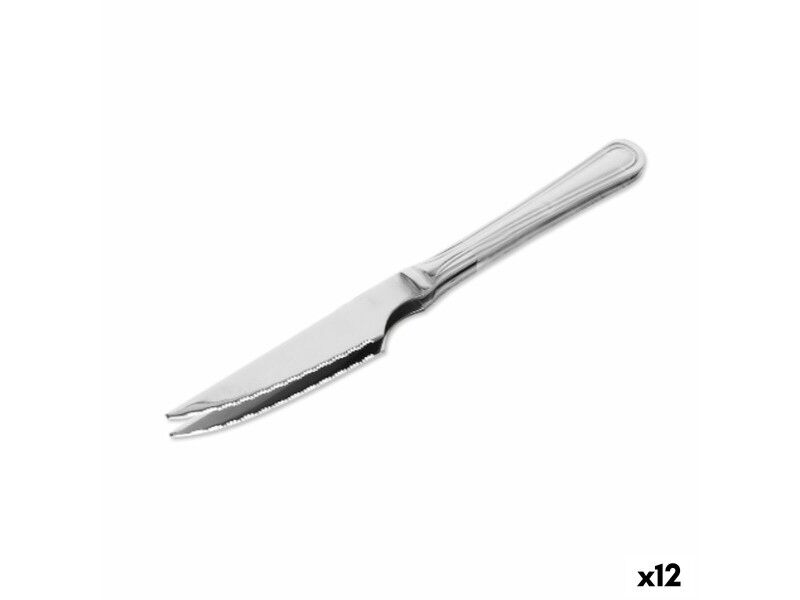 Zestaw Noży do Mięsa Quttin Antártica Srebrzysty Stal nierdzewna 21,5 x 1,9 cm 2 Części (12 Sztuk)