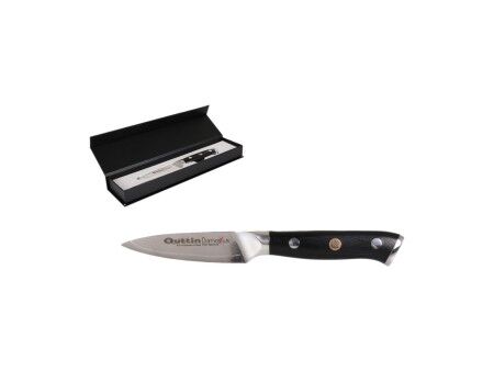 Nóż Obierak Quttin Damaskus Czarny Srebrzysty Stal nierdzewna 9 cm (2 Sztuk)