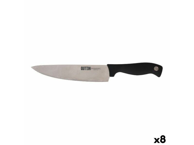 Nóż kuchenny Quttin Dynamic Czarny Srebrzysty 20 cm (8 Sztuk)