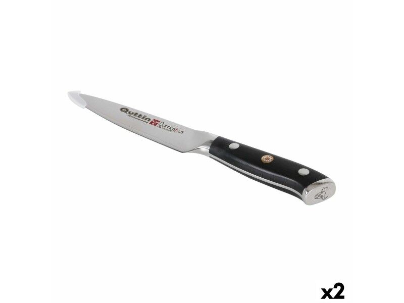 Nóż kuchenny Quttin Damaskus Czarny Srebrzysty 12 cm (2 Sztuk)