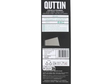 Nóż kuchenny Quttin Dynamic Czarny Srebrzysty 20 cm (8 Sztuk)