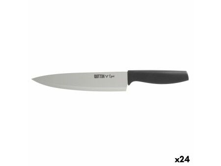 Nóż kuchenny Quttin Laos Czarny Srebrzysty 20 cm (24 Sztuk)