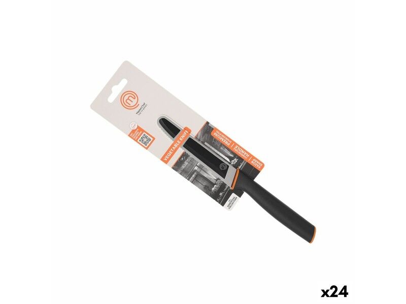 Nóż Obierak do Warzyw MasterChef Czarny Srebrzysty 11,5 cm (24 Sztuk)