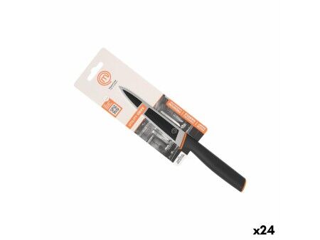 Nóż kuchenny MasterChef Czarny Srebrzysty 13 cm Uniwersalny (24 Sztuk)