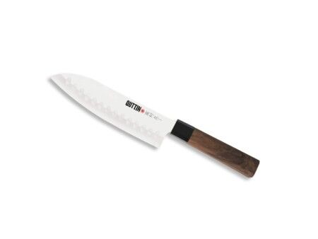 Nóż kuchenny Quttin SANTOKU Takamura Brązowy Srebrzysty 17 cm (12 Sztuk)
