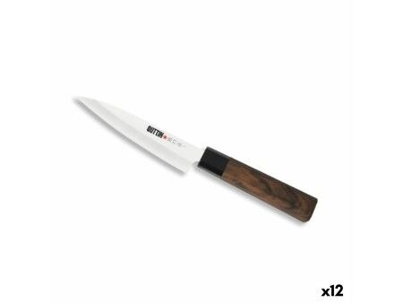 Nóż kuchenny Quttin Banno Takamura Brązowy Srebrzysty 12 cm (12 Sztuk)