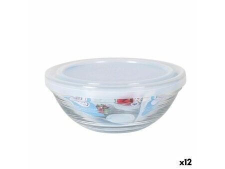 Okrągłe pudełko na lunch z pokrywką Duralex FreshBox 310 ml (12 Sztuk)  