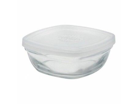 Kwadratowe pudełko na lunch z pokrywką Duralex FreshBox Przezroczysty 150 ml (12 Sztuk)