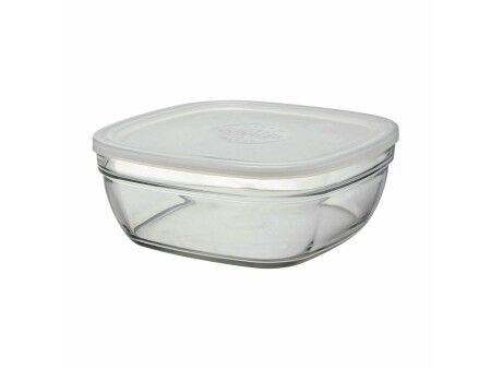 Kwadratowe pudełko na lunch z pokrywką Duralex FreshBox 3 L 23 x 23 x 9 cm (4 Sztuk)  