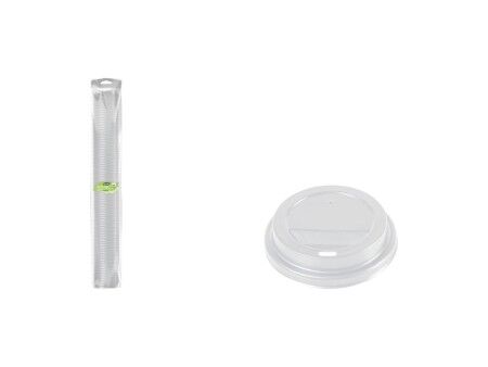 Zestaw pokrywek na szklanki Algon 250 ml 100 Części (12 Sztuk)
