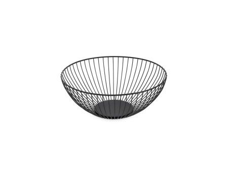 Miska na Owoce Confortime Czarny Metal 24,5 x 24,5 x 10 cm (12 Sztuk)