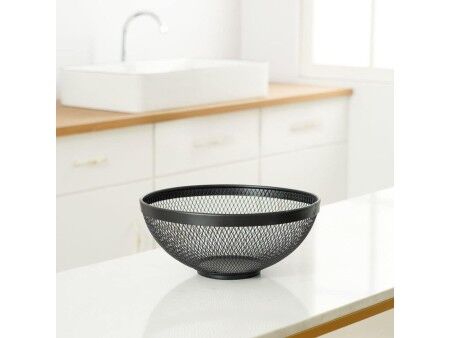 Miska na Owoce Confortime Czarny Metal 26 x 12,5 cm (12 Sztuk)