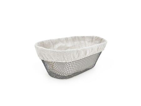 Koszyk na chleb Metal Owalne 28 x 15 x 10 cm (12 Sztuk)