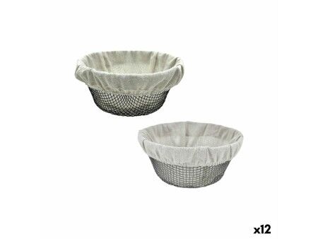 Koszyk na chleb Metal 23 x 23 x 10 cm (12 Sztuk)