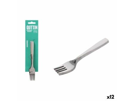 Widelec Quttin Madrid 14,5 x 2 x 1 cm 6 Części (12 Sztuk)