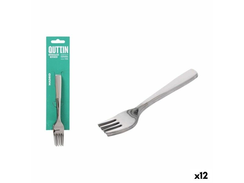Widelec Quttin Madrid 14,5 x 2 x 1 cm 6 Części (12 Sztuk)