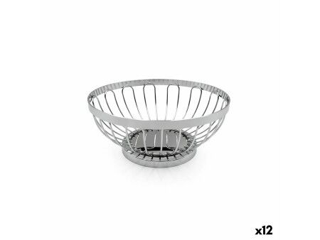 Koszyk na pieczywo My Bar Srebrzysty Metal 17,5 X 7 CM (12 Sztuk)